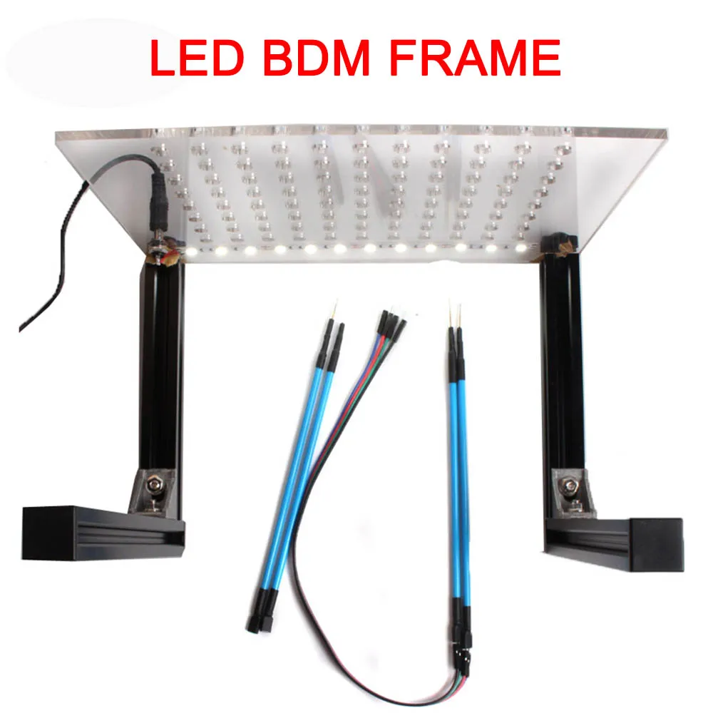 Лучшая цена светодиодный BDM Рамка Программист Полный набор для KESS/KTAG/Fgtech Galletto/BDM100 ECU чип тюнинговый инструмент с 4 зондами - Цвет: Синий