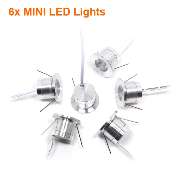 6pcs-1W-12V-DC-Mini-Led-Spot-Downlight-With-Transformer-and-Cables-25mm-80Ra-110Lm-Cabinet (5)