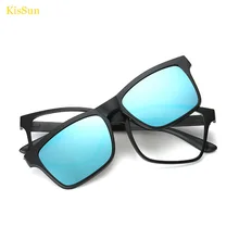 Männlich brillen titanium magnetische clip gläser rahmen mit sonnenbrille magnetische clip brille kurzsichtigkeit vintage brillenge männer
