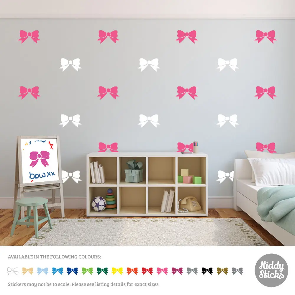 Bow Wall Stickers For Kids Room Decor Vinyl Decal Nursery Bow Wall Stickers For Kids Room Decor