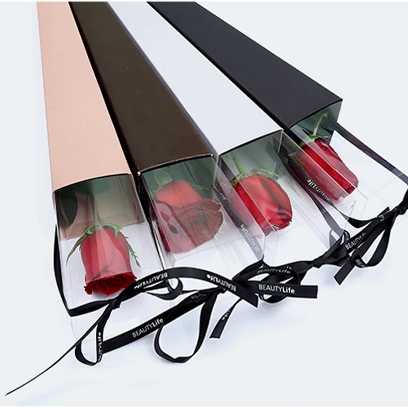 2 Pieces Rose Packing Boxes Single Packing Bags Flowers Wrapping Paper