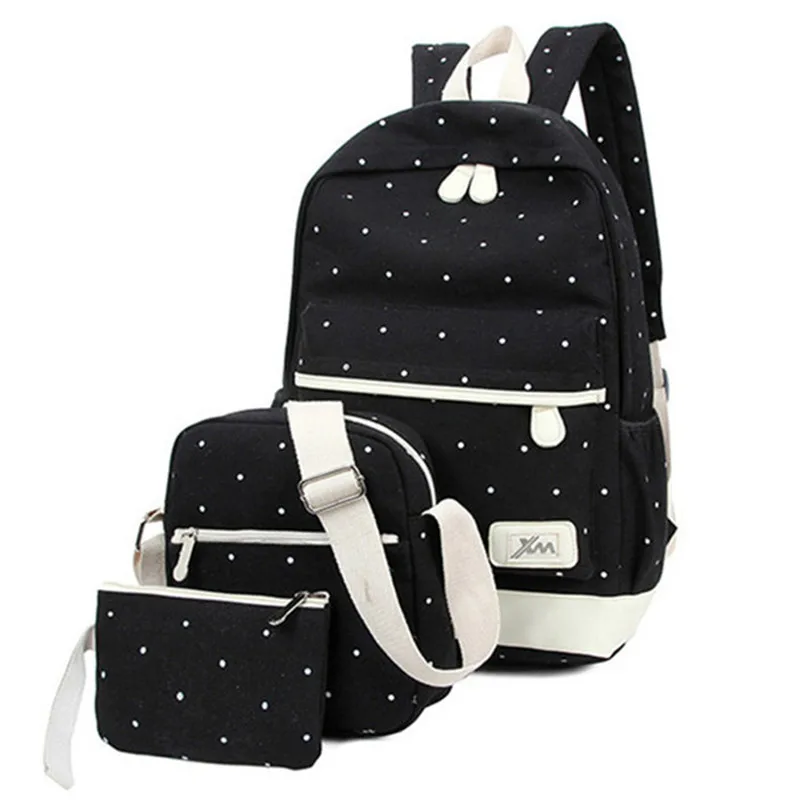 

2019 Women Backpack School Bags For Teenagers Girls Rucksack Backpacks Set Mochila Printing Bookbag Cute Canvas schoolbag