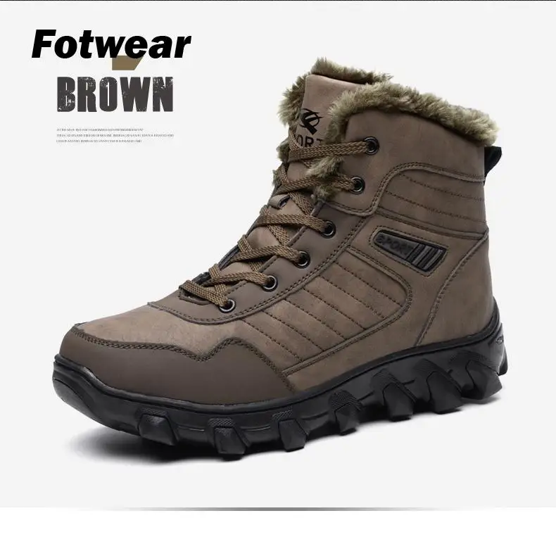 Fotwear/мужские зимние ботинки Мужские уличные противоскользящие Теплая плюшевая