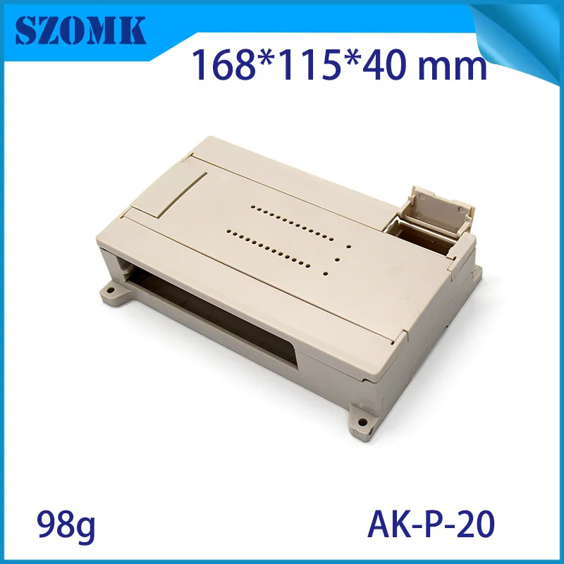 

1 piece abs plastic material light grey color enclosures din rail plastic enclosures din rial box 168x115x40mm clip szomk case