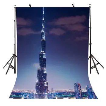 

5x7ft Dubai Tower Backdrop Dubai Tower Famous Building Photography Background and Studio Photography Backdrop Props