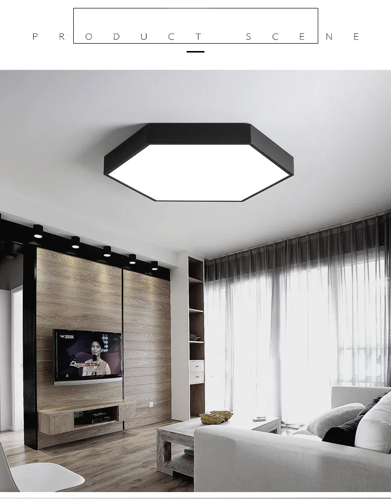 DX Ultra-Thin Hexagon Ceiling Lights (5)