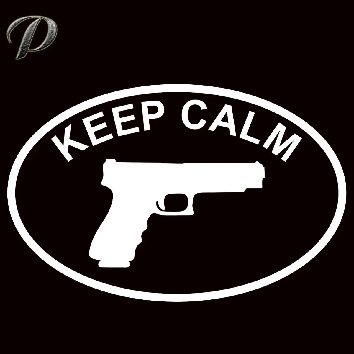 Keep Calm and Carry Large vinyl window decal sticker NRA pro 2nd gun