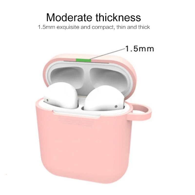 Soft Silicone Case For Apple Airpods Shockproof Cover For Apple AirPods 1 2 Earphone Cases Ultra Thin Air Pods Protector Cases