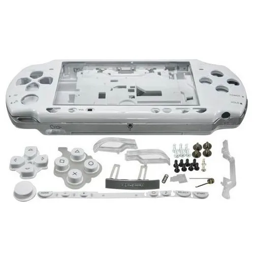 

White Full Housing Shell Faceplate Case Parts Replacement for Sony PSP 2000 Console