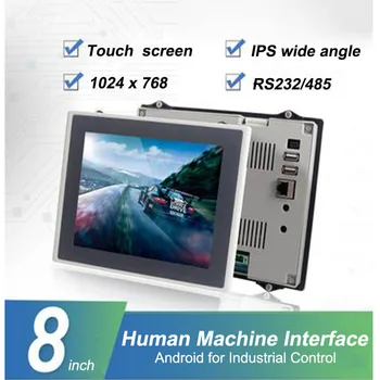 

GCAN-HMI-A8 touch display screen HMI support RS232, 485, Ethernet, 1024x768, 16.7 million color new in box