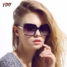 YDO Для женщин солнцезащитные очки Новая мода Элитный бренд высокое качество градиент женский негабаритных большие солнцезащитные очки UV400 летние оттенки