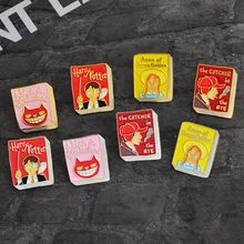 

2018 Wizard Magic book series pins Witch owl snake Phoenix Werewolf Wand enamel brooch Denim coat Buckle Gift for fans Jewelry