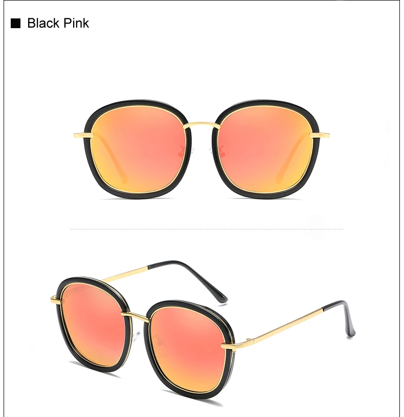 Два Oclock корейской моды поляризованных солнцезащитных очков Для женщин дизайнерские солнцезащитные очки женские черные очки