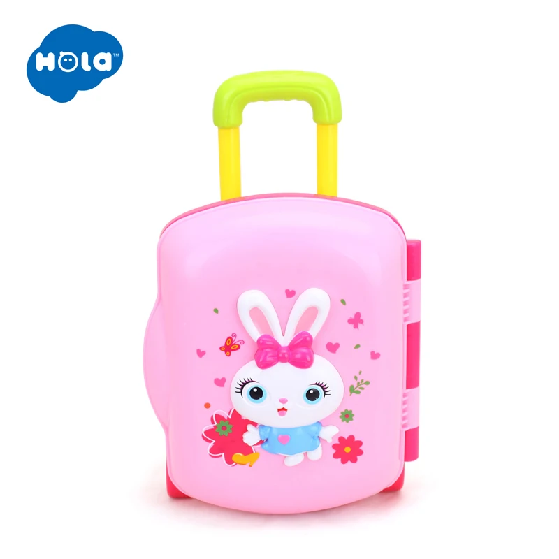 حولا 3109 مسرحية الماكياج اللباس لعب الأمتعة حقيبة مجموعات الالعاب الأطفال دمية الأثاث اللعب منزل اللعب للفتيات