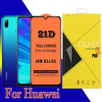 

50pcs 21D Screen Protector Tempered Glass For Huawei Honor 20 Lite 20i V30 Magic 3 Play 3E 9X Pro 9I 9E Enjoy 10 E Yellow Box