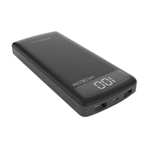 MOXOM power Bank 20000 мАч USB power Bank портативный внешний аккумулятор зарядное устройство USB power bank для Xiaomi Mi 9 iPhone power bank - Цвет: MI-7Black