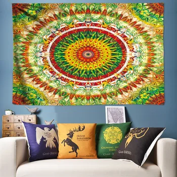 

Indian Wall Tapestry Bohemian Mandala Tapestry Hanging Large Kaleidoscope Hippie Tapestry Wall Art Bed Sheets 170x240 200x300cm