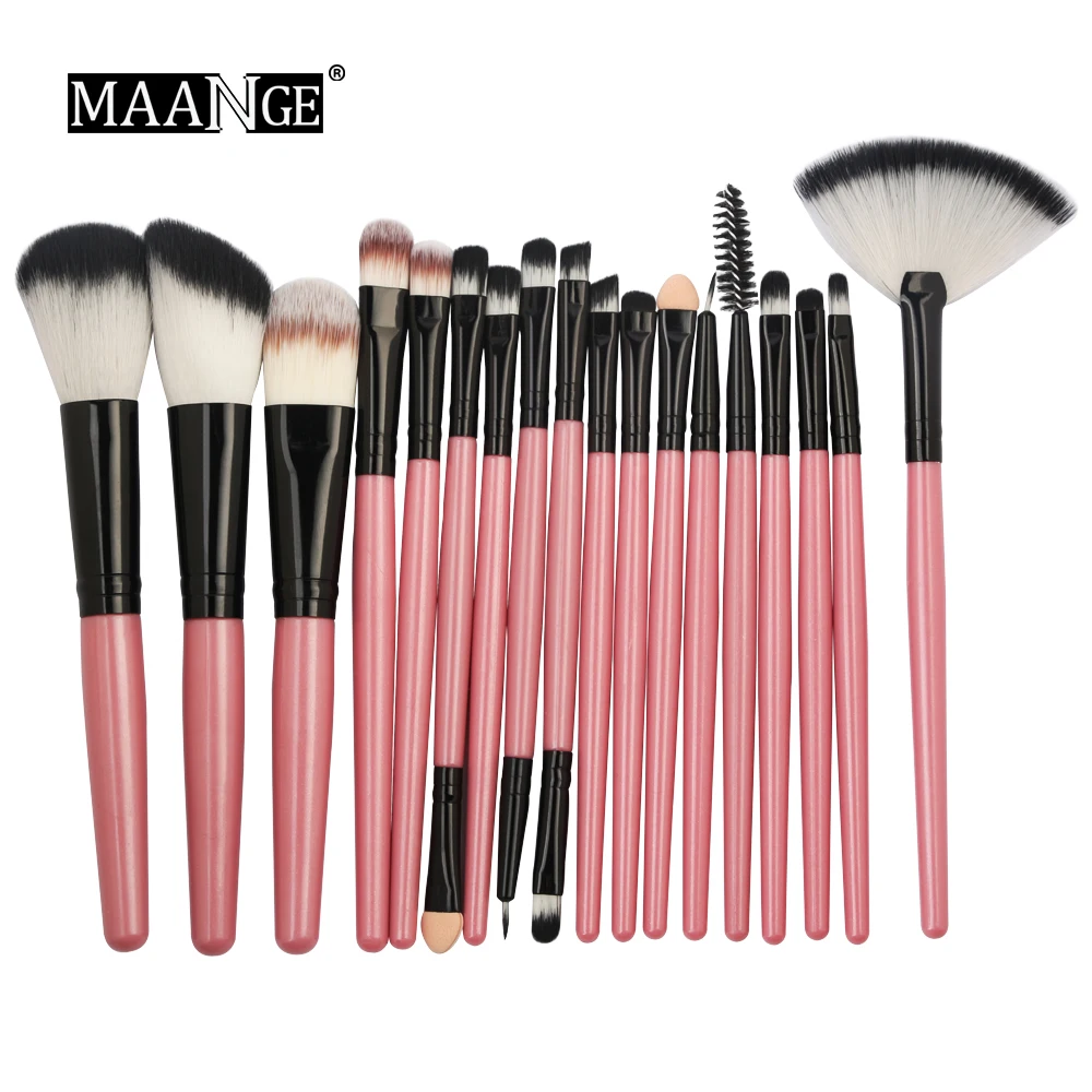 

ESSANCEYA 18Pcs Makeup Brushes Set Eyeshadow Foundation Powder Eyeliner Eyelash Lip Fan Make Up Brush Tool Cosmetic Beauty Kit