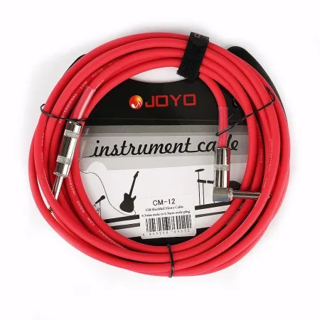 JOYO CM-12 15 футов/4,5 М экранированный моно 6,3 мм Мужской Угловой металлический штекер электрогитара басовая Клавиатура кабель инструменты соединительный провод - Цвет: Red
