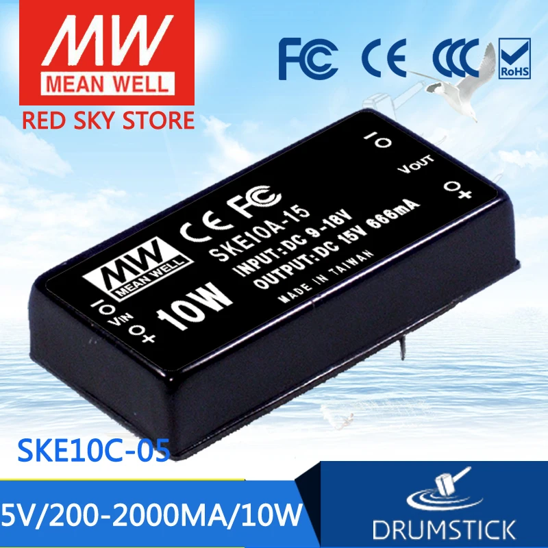 

MEAN WELL SKE10C-05 5V 2000mA meanwell SKE10 5V 10W DC-DC Regulated Single Output Converter