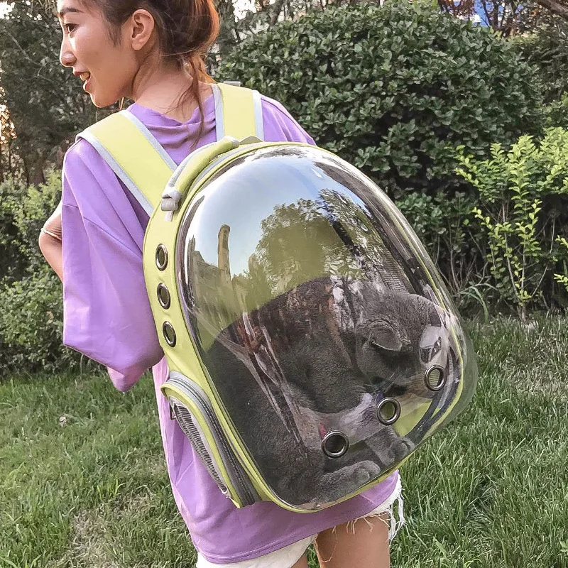 Breathable Pet Dog Cat Carriers Bag Outdoor Travel Transparent Space Pet Backpack Carry Bag Case Puppy Carriers Cat Rabbit Cage12