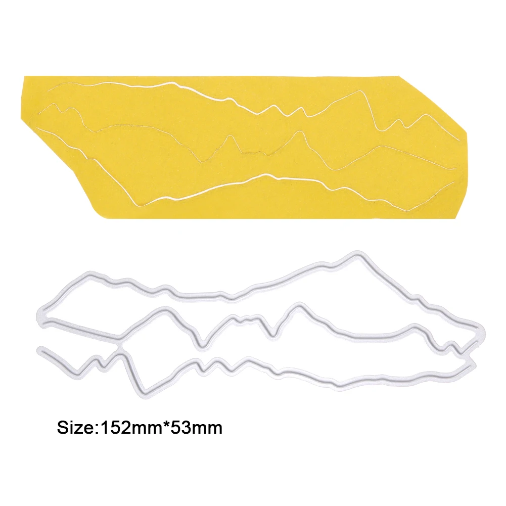 

Metal Cutting Dies Stencils for Scrapbooking Hillsides Pattern Craft Dies DIY Photo Album Decorative Embossing Cards Cut Dies
