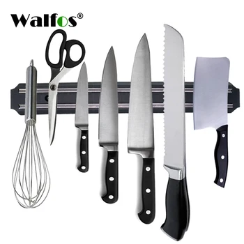 Walfos High Quality Magnetic Knife Holder Wall Mount Black ABS Placstic Block Magnet Knife Holder For Metal Knife