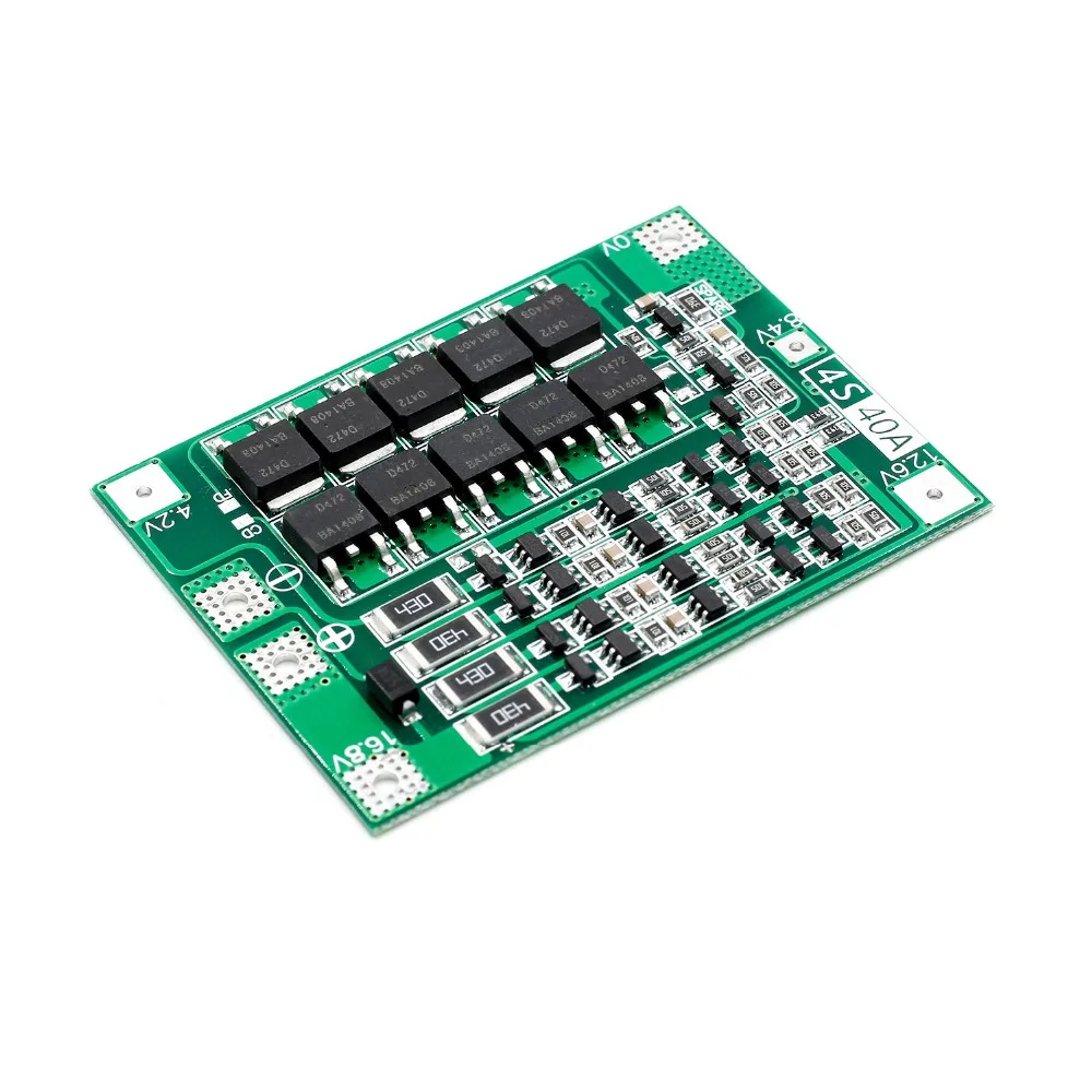 4S 40A литий-ионная батарея 18650 зарядное устройство PCB плата защиты BMS с балансом для бурильного двигателя 14,8 в 16,8 в Lipo модуль