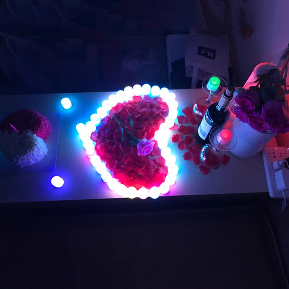 

1PC Creative LED Candle Multicolor Lamp Simulation Color Flame Tea Light Home Wedding Birthday Party Propose Decoration
