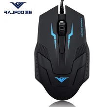 True RAJFOO I5 Wired USB Nonluminous and Luminous Mouse for Business Entertainment font b Gaming b