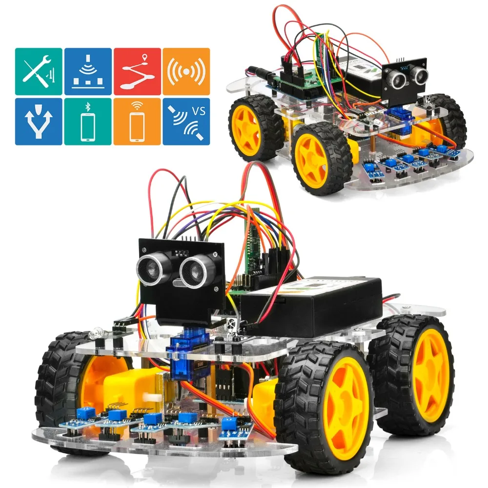 OSOYOO 4WD робот автомобильный стартовый набор V2.0 для Arduino UNO умный проект приложение симулятор вождения Стволовые игрушки подарки для детей подростков