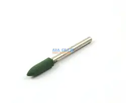 30 шт. 4x14 мм зеленый пуля установлены резиновые полировки Точки шлифовальные Бит 3 мм хвостовиком