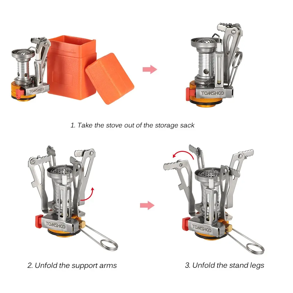 TOMSHOO наружная газовая плита, горелка, походная плита, складная плита, горелки с электрическим искровым зажиганием, кнопка, Бутан, пропан, канистра