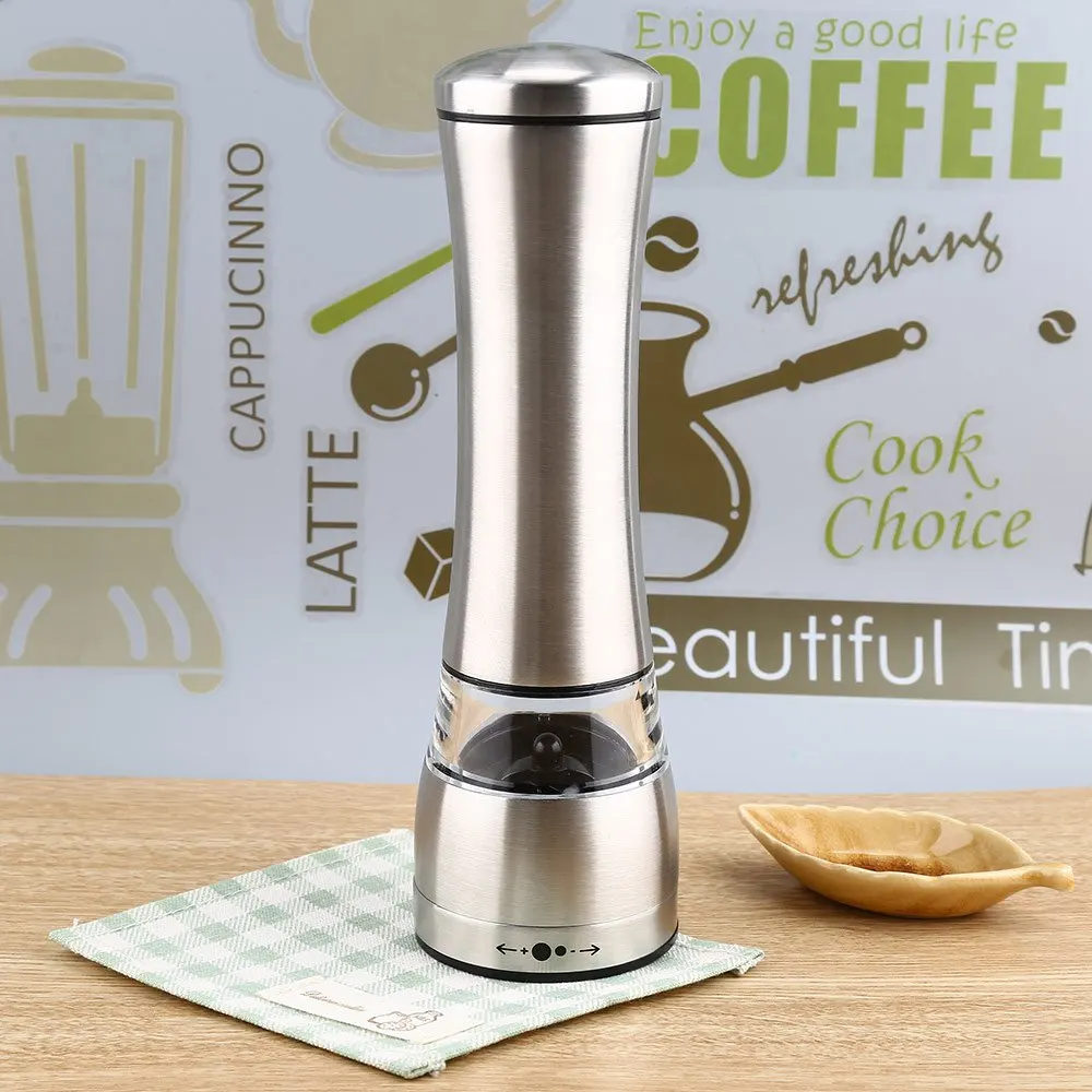 

2018 Original Pepper Grinder Silver Stainless Steel Pepper Mill Kitchen Tools Pepper Mill Useful For Home Kitchen Wholesale