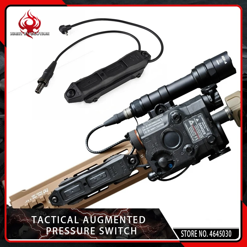 

Element Airsoft Tactical Augmented Pressure Mount Double Control Switch for Softair PEQ and Flashlight 20mm Picatinny Rail Black
