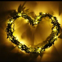 2 м 20 светодиодный s DIY лист гирлянда батарея работает медный светодиодный гирлянда для рождественских свадебных украшений вечерние события