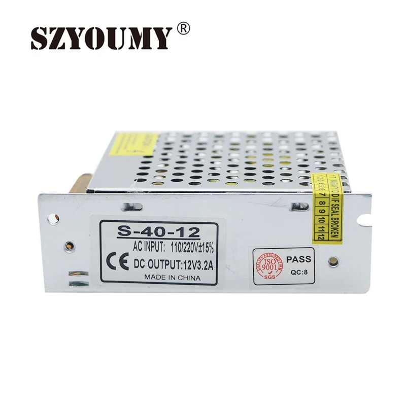 SZYOUMY AC110V 220 V переменного тока в постоянный 12В 3.2A 38 Вт импульсный трансформатор переключатель Питание адаптер драйвер для светодиодные Светодиодные ленты