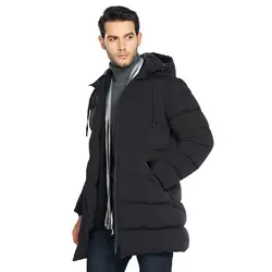 Зимние мужские средние и длинные одежда на хлопковой подкладке, утолщенный ветрозащитный самовосстанавливающейся куртка с хлопковой