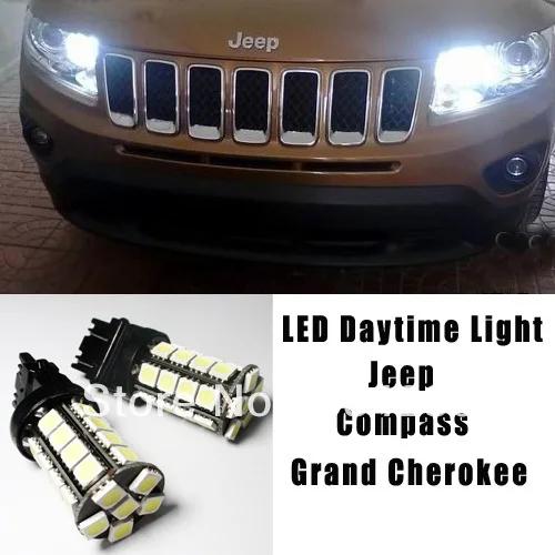 white LED Daytime Running Light Bulbs 30 5050 SMD for Jeep Compass