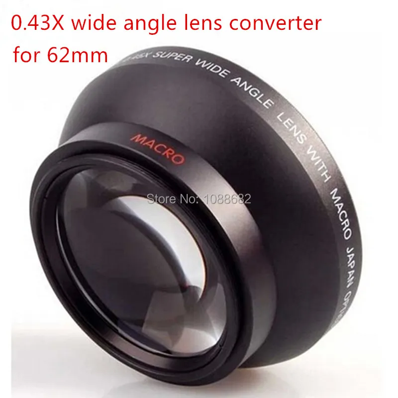 0.43X 62mm Wide Angle Lens Converter Super High Resolution Deluxe