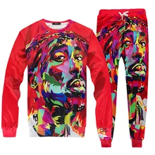 Хит, комплект из двух предметов, мужские и женские повседневные спортивные костюмы, 3D печать, хип-хоп, модные толстовки с капюшоном+ штаны, толстовка