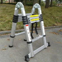 1 шт 2,5 м+ 2,5 м алюминиевая телескопическая лестница с соединением