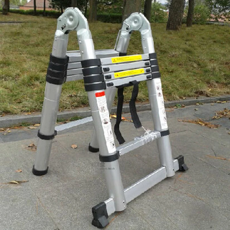 

1 PCS 2.5M+2.5M Alluminum Telescopic Ladder With Joint