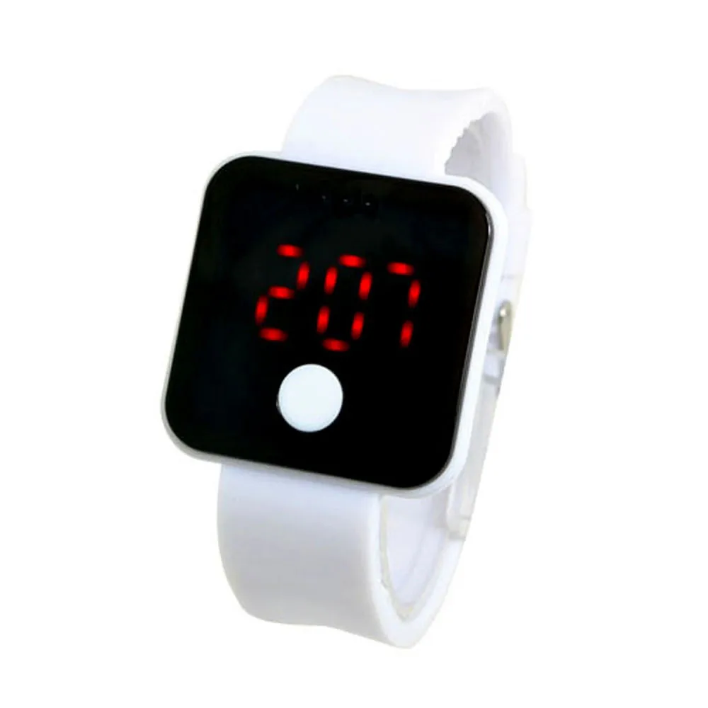 

New Ultra Thin Light Men Girl Silicone Digital LED Sports Wrist Watch Travel portable Fashion Fitness Tracker Heart Rate monitor