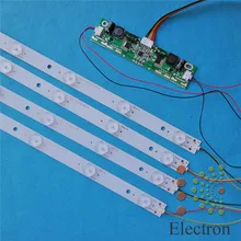 63cm LED Backlight Lamps kit Aluminum Board w/ Optical Lens Fliter for 32inch TV Monitor Panel 4pcs LED strips + driver board