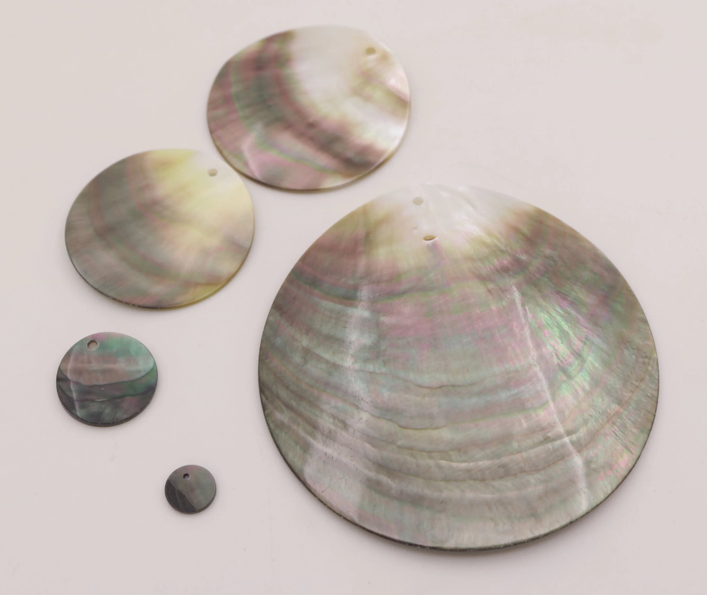 

1 PCS 10-80mm flat round Natural Black Lip Shell Pendant Earring Mother of Pearl
