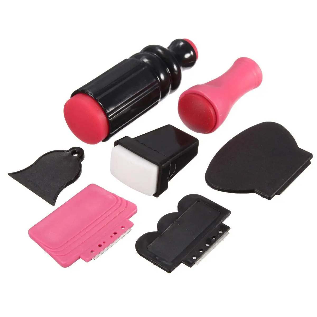 Nail Art Stamping Template Stamp Scraper Set Kit DIY Nail Designin