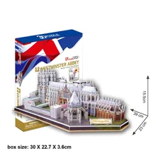Вестминстерское аббатство модель строительные наборы 3D бумажные головоломки наборы всемирно известные строительные модели детские игрушки Сделай Сам подарки