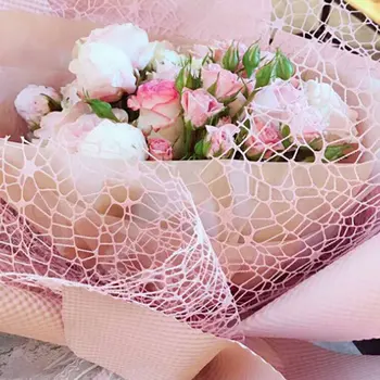 

Creative DIY Flower Gift Decoration Wrapping Packing Crepe Papers Mesh Handmade Materials Jacquard Flowers Material