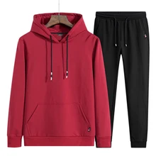 Rlyaeiz высокое качество спортивные костюмы для мужчин комплект из двух предметов корейская весенне-осенняя спортивная одежда чистый цвет толстовки+ брюки спортивные костюмы